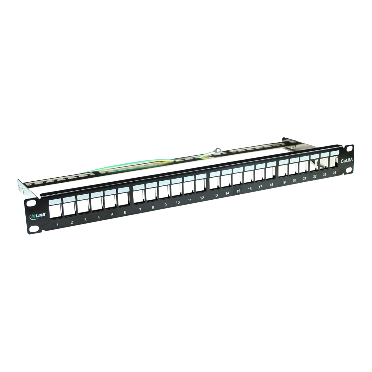 InLine® Blank Patch Panel 19" Cat.6A 24 Port 1U...