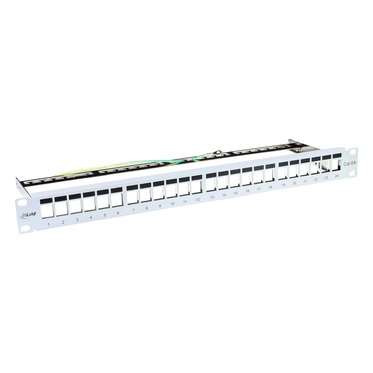 InLine® Blank Patch Panel 19" Cat.6A 24 Port 1U...