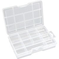 InLine® Kleinteilebox, 11 Fächer, Abmessungen: 194x130x35mm, transparent