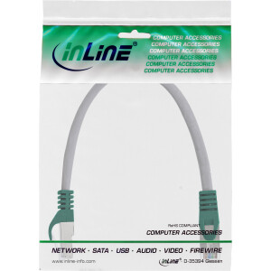 InLine® Crossover PC to PC Patch Cable SF/UTP Cat.5e grey 0.3m