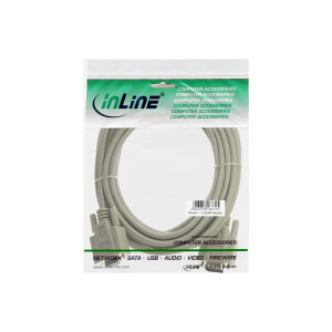 InLine® VGA Cable 15HD male / female beige 1m