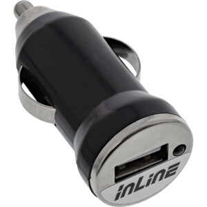 InLine® USB Car Charger Power Adapter 12/24 VDC to 5V DC 1A