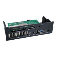 InLine® Frontpanel für den DVD-Schacht, Cardreader, Audio, 1x eSATA / 1x USB 3.0 / 6x USB 2.0