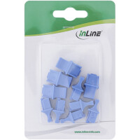 InLine® Dust Cover for RJ45 female, blue, 10pcs.