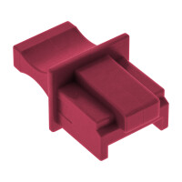 InLine® Dust cover for RJ45 female, dark red, 10pcs.