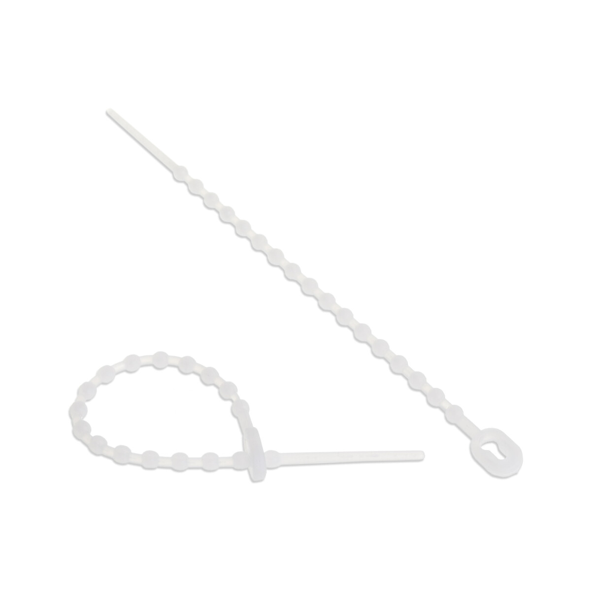 InLine® Ball cable ties white length 100mm 100pcs