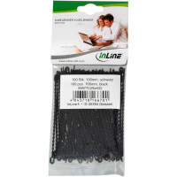 InLine® Ball cable ties length 100mm black 100pcs