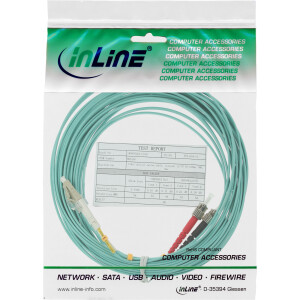 InLine® Fiber Optical Duplex Cable LC/ST 50/125µm OM3 1m