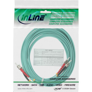 InLine® Fiber Optical Duplex Cable ST/ST 50/125µm OM3 1m