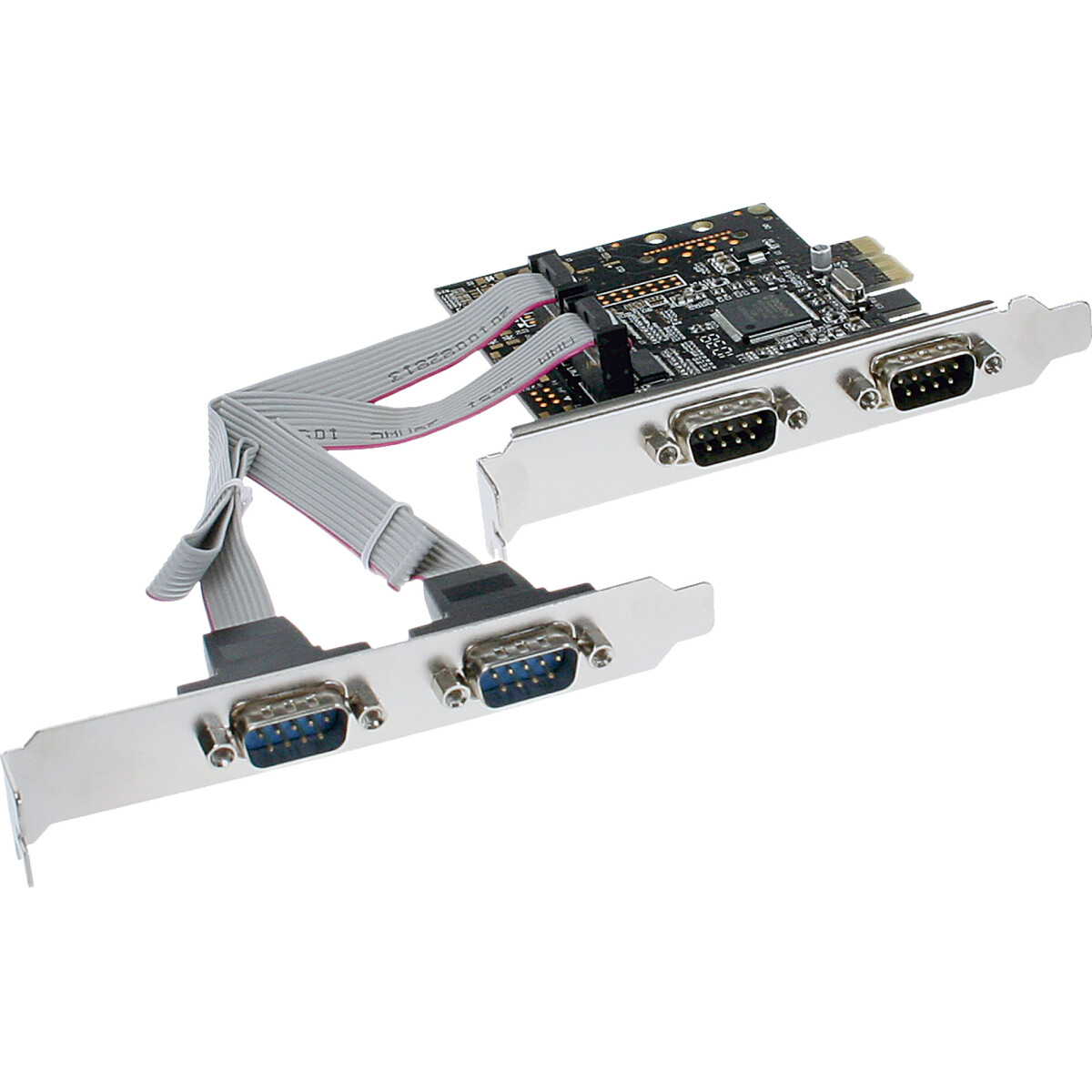 InLine® Schnittstellenkarte, 4x Seriell 9-pol, PCIe...