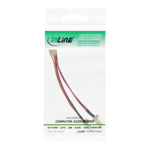 InLine® Lüfter Adapterkabel, 3pol Molex BU an 2x 3pol Molex ST, 100er Pack