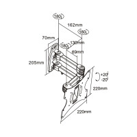 InLine® Wandhalterung für TFT/LCD/LED/Plasma, 58-107cm (23-42"), max. 30kg