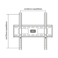 InLine® Wandhalterung für TFT/LCD/LED/Plasma, 81-140cm (32-55"), max. 75kg