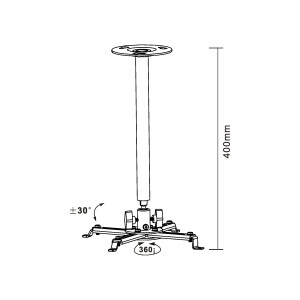 InLine® Deckenhalterung für Beamer, max. 10kg