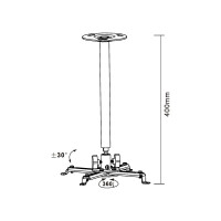 InLine® Deckenhalterung für Beamer, max. 10kg