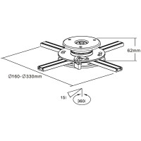 InLine® Deckenhalterung für Beamer, max. 20kg