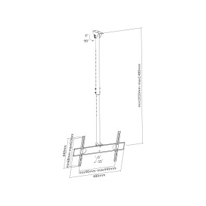 InLine® Flat & Bevel Roof Bracket for TFT / LED / Plasma 32-55" up to 50kg