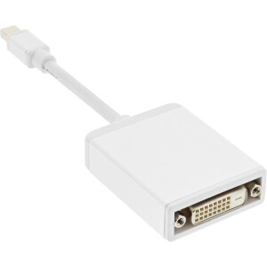 InLine® Mini DisplayPort male to DVI-D 24+1 Adapter female white