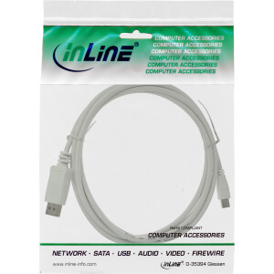 InLine® Mini DisplayPort to DisplayPort Cable white 1m