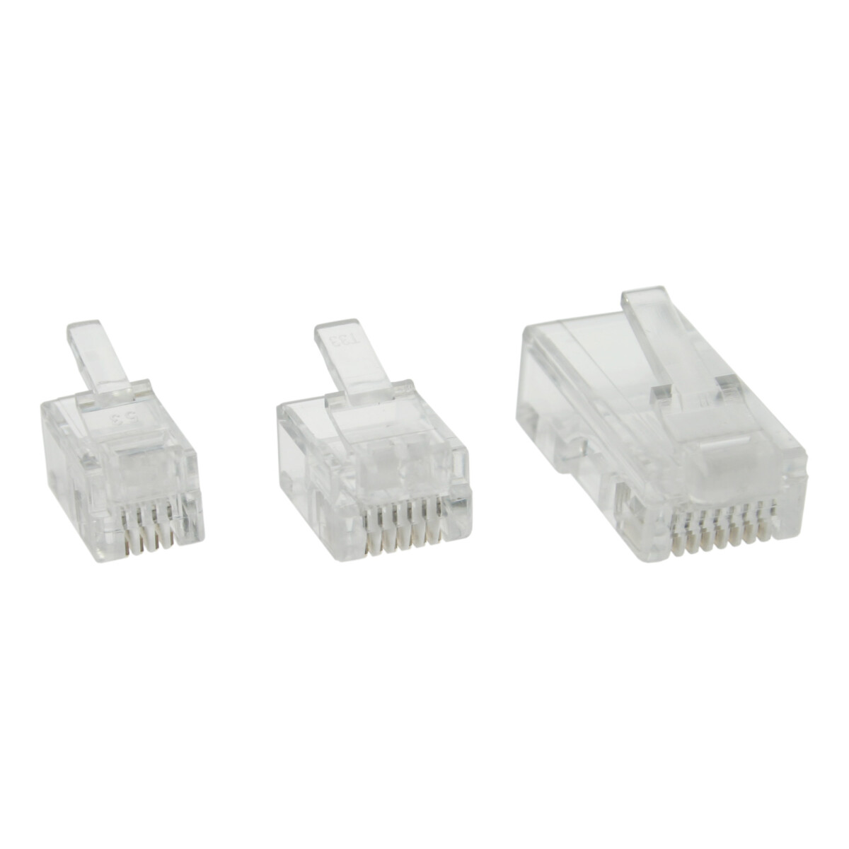 InLine® Modular Plug 6P4C / RJ11 for flat Cable, 10 pcs.