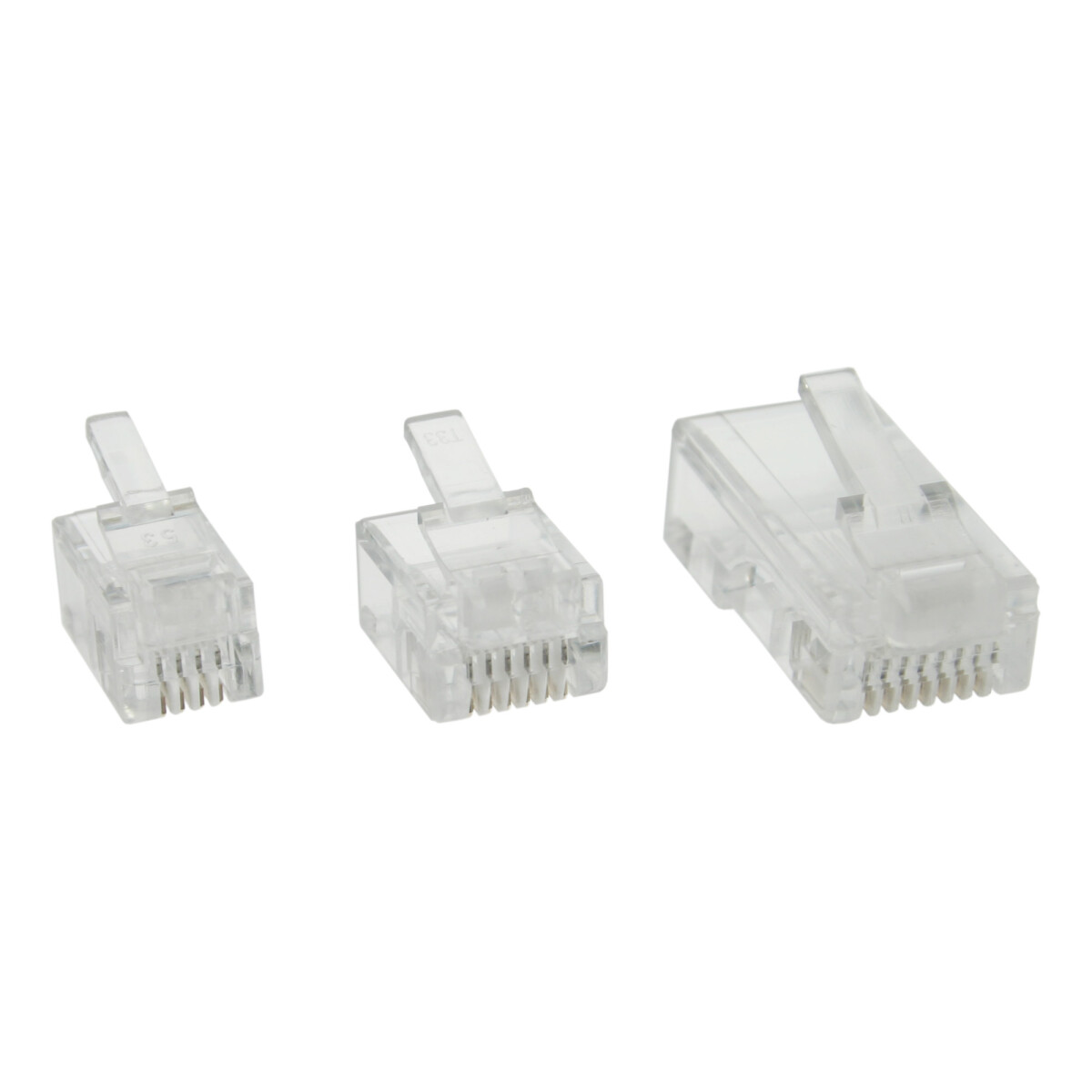 InLine® Modular Plug 8P8C RJ45 for Crimping to Round...