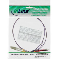 InLine® Fiber Optical Duplex Cable LC/ST 50/125µm OM4 1m