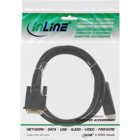 InLine® DisplayPort zu DVI Konverter Kabel, schwarz, 1m