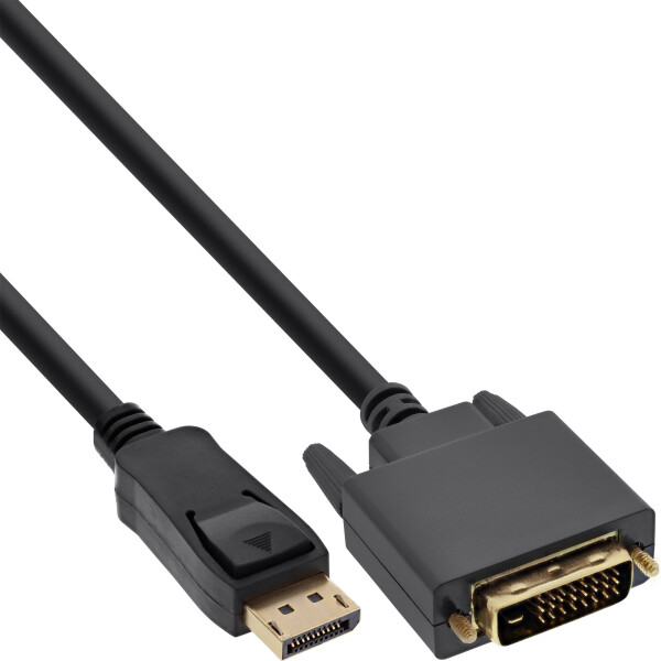 InLine® DisplayPort to DVI converter cable, black, 3m