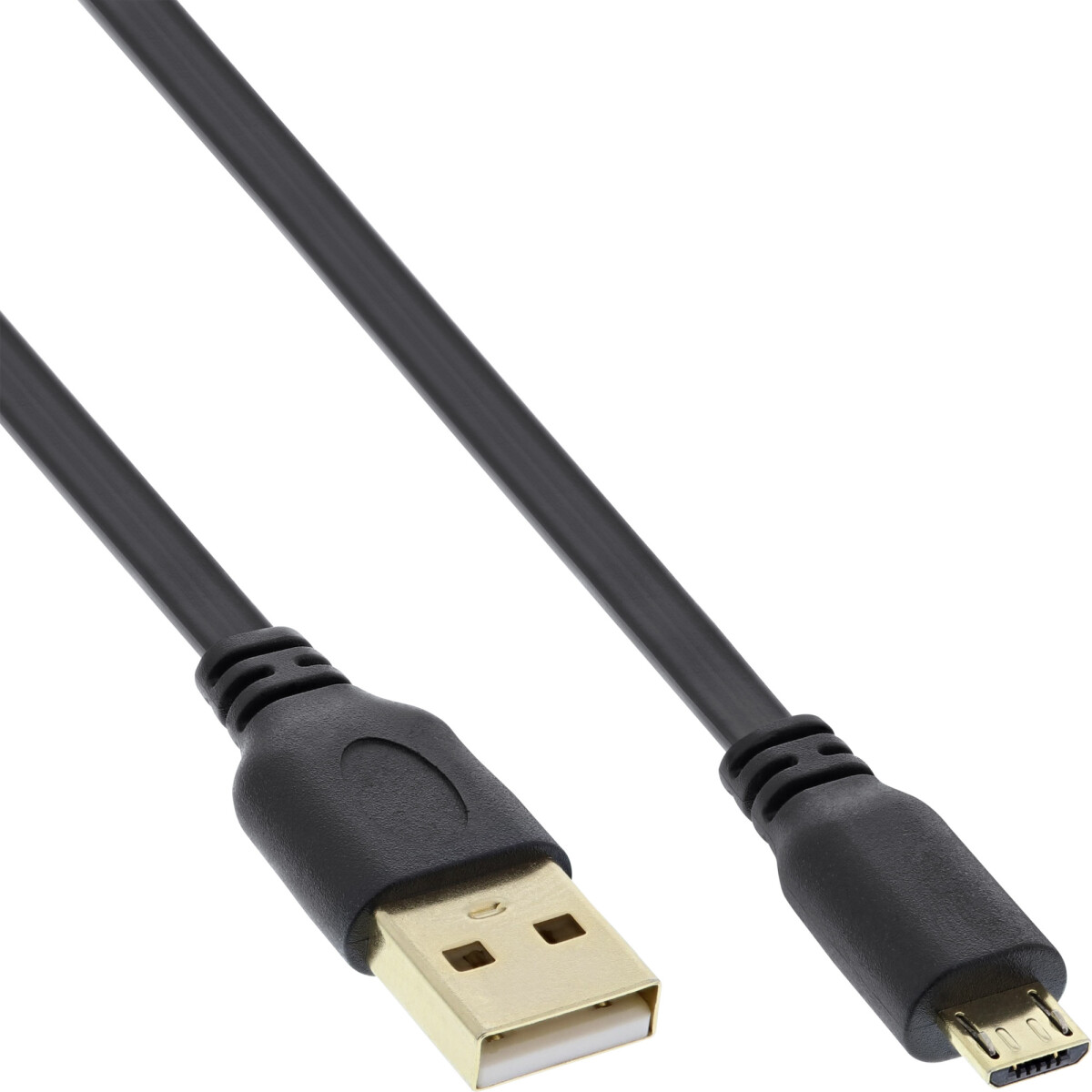 InLine® Micro USB 2.0 Flat Cable USB A / Micro-B,...