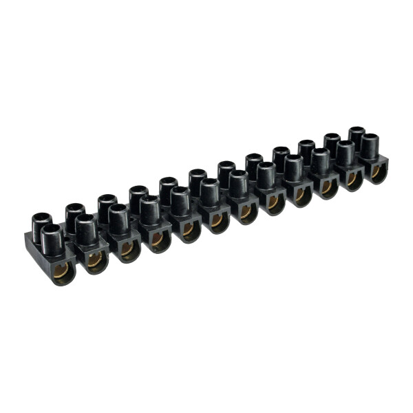 InLine® Terminal Strip 6mm² 12 Port black 10 pcs.