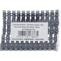 InLine® Terminal Strip 6mm² 12 Port black 10 pcs.