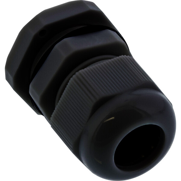 InLine® Cable Gland nylon IP68 3.5 - 6mm black 10 pcs.