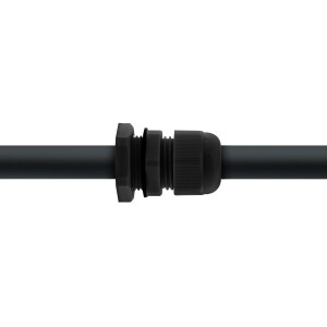 InLine® Cable Gland nylon IP68 3.5 - 6mm black 10 pcs.