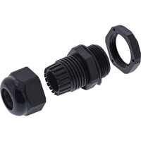 InLine® Kabeldurchführung PG 7 Nylon IP68 3,5-6mm, schwarz, 10 Stück