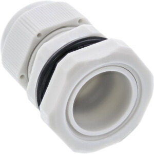 InLine® Kabeldurchführung PG 9 Nylon IP68 4-8mm, grau, 10 Stück