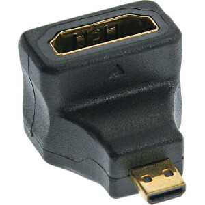 InLine® HDMI Adapter HDMI A female to HDMI D male angled gold plated