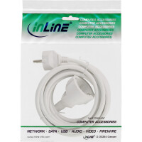 InLine® Power extension cable, white, 7m