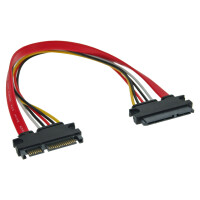 InLine® SATA Data + Power Cable SATA 6Gb/s male / female 0.30m