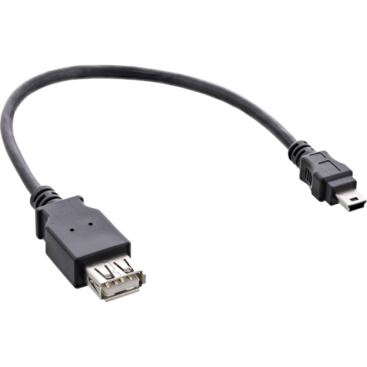 InLine® USB 2.0 Cable A female / Mini 5 Pin male 0.2m