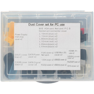 InLine® Dust Cover Set for all common external PC Interfaces 44 pcs.