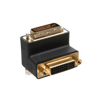 InLine® DVI-I Adapter 90° angled digital + analog 24+5 male / female black