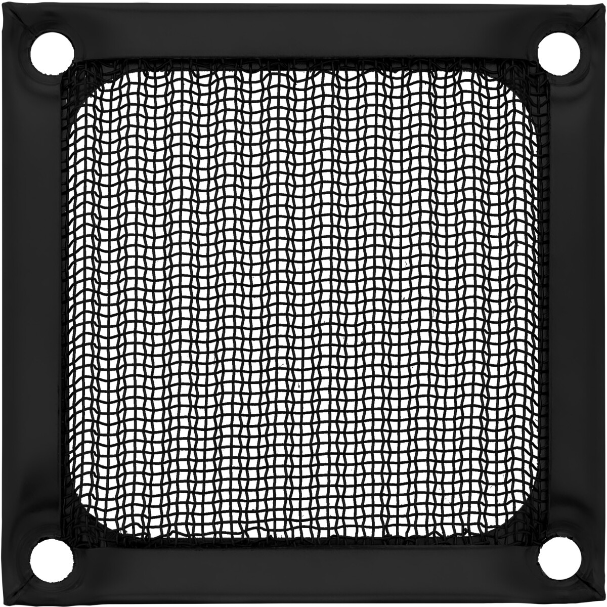 InLine® Fan grid aluminum filter, black, 60x60mm