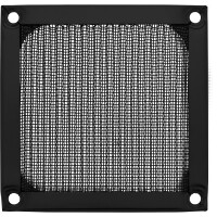 InLine® Fan grid aluminum filter, black, 80x80mm