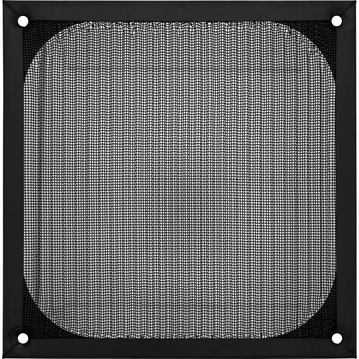 InLine® Fan grid aluminum filter, black, 140x140mm