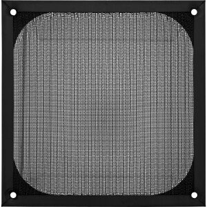 InLine® Fan grid aluminum filter, black, 140x140mm