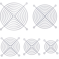 InLine® Lüftergitter Metall, schwarz, 80x80mm