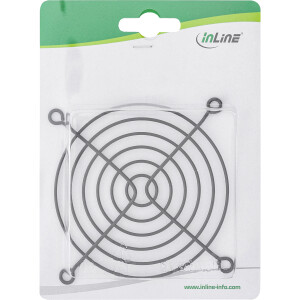 InLine® Fan Grill Metal, black, 92x92mm