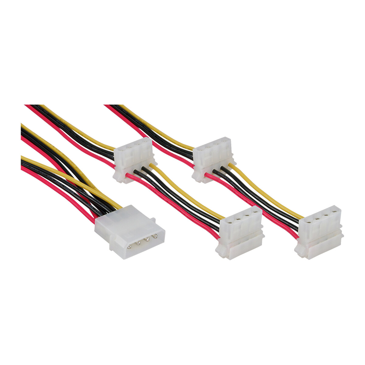 InLine® Internal Power 1x 4pin Molex / 4x 4pin Molex...