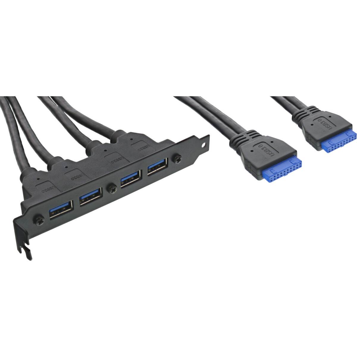 InLine® Slot Bracket 4x USB 3.0 A female to internal...