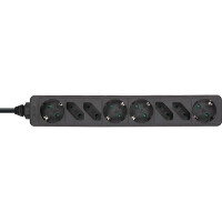 InLine® Power Strip 8 Port 4x Type F German + 4x Euro black 1.5m